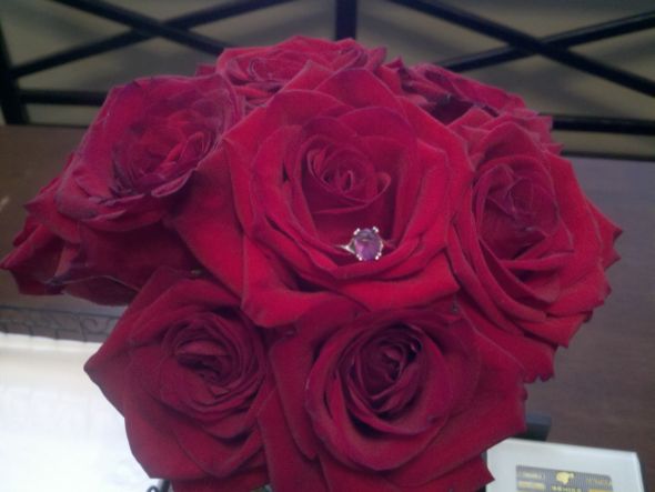 Anyone have a pink engagement ring?  Or a gemstone e-ring? :  wedding pink engagement rings gemstone engagement rings morganite engagement rings alternative engagement rings modern engagement rings huge engagement rings celebrity engagement rings 2011 07 21 16 45 40 70