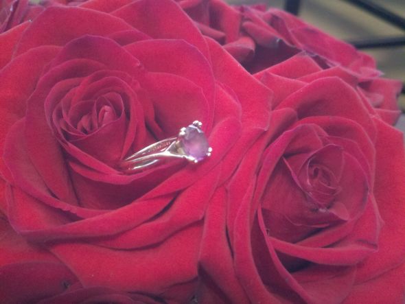 Anyone have a pink engagement ring?  Or a gemstone e-ring? :  wedding pink engagement rings gemstone engagement rings morganite engagement rings alternative engagement rings modern engagement rings huge engagement rings celebrity engagement rings 2011 07 21 16 46 09 306