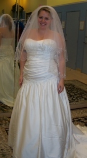 Size 12/14 (street size) brides: Post your dress pics! :  wedding wedding dress size 12 size 14 hourglass petite photos pictures pics ball gown 1 a line 1 THE ONE