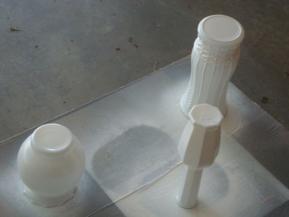 Faux Milk Glass centerpieces wedding milkglass white diy reception 