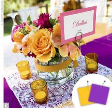 Colors?!? :  wedding decor theme reception Purple Yellow