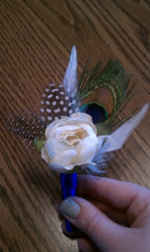 How does my DIY Boutonniere look so far? :  wedding IMAG0032