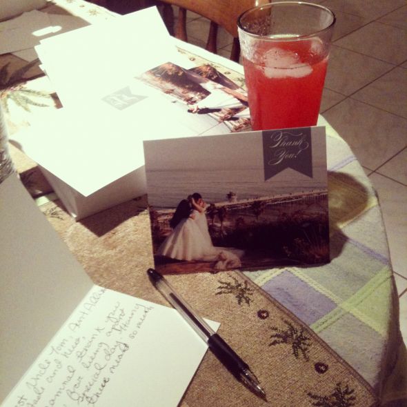 Are Thank you cards something of the past? :  wedding 40 somethings manners etiquette old fashioned IMG 1758