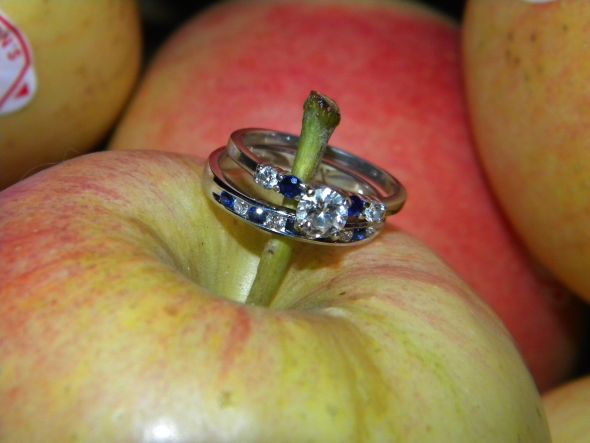 Where did you/your FI get your E-ring? (feel free to post pic) : wedding ring e ring store jewelery store jeweler engagement ring Both Rings 1