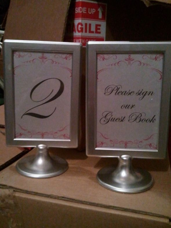 Silver Table Numbers frames wedding table numbers frames silver 