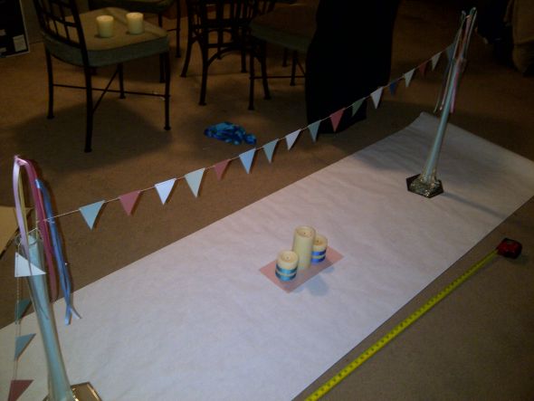 For my Long tables Bunting Centerpiece wedding IMG 20120506 00588