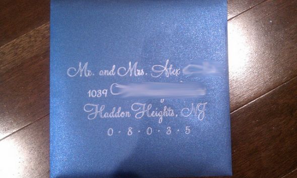 DIY addressing wedding silhouette sd blue silver invitations Invite1 Blur