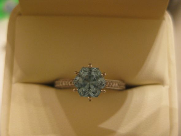 My Snowflake Aqua wedding aquamarine snowflake e ring engagement 039
