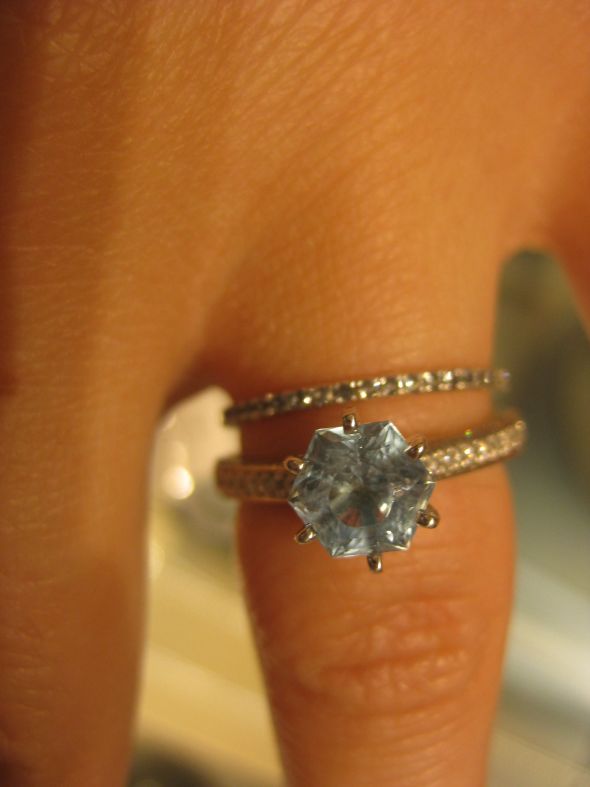 Can I Please See Your Unique Rings :  wedding rings unique colored gems 083