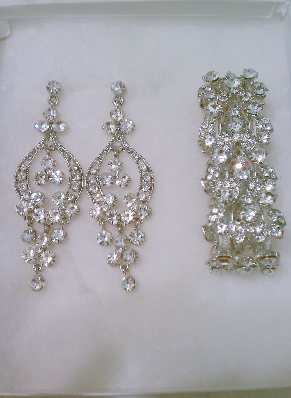Wedding jewelry before dress? :  wedding jewelry earrings bracelet dress shopping IMAG0200