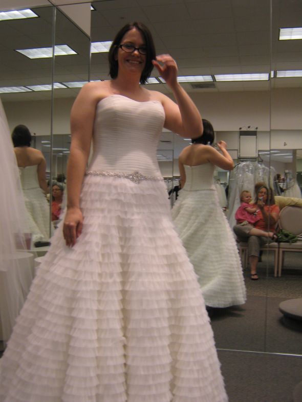 My dress!!! So very excited!! :  wedding dress davids bridal 1 swg9902 IMG 0522