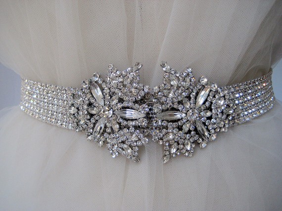 wedding bling belt sash Bling Sparkle Wedding Dress Belt