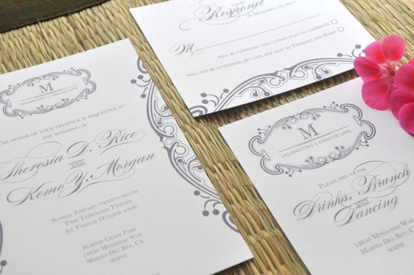 radiant and lovely wedding invite su