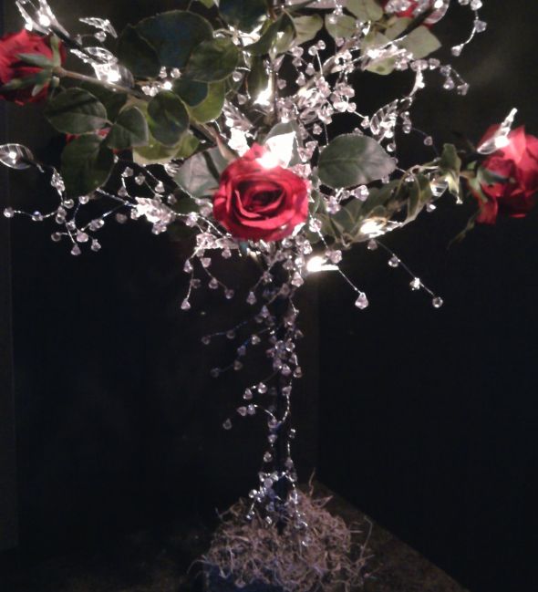 Enchanted Tree Centerpieces LED Crystal Floral Trees wedding led lights 