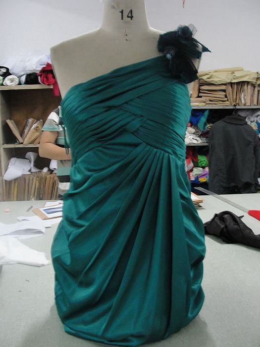The dresses are done....YAYYYYYYYYYYYYYYYYY :  wedding teal dresses bridesmaids Dress 3