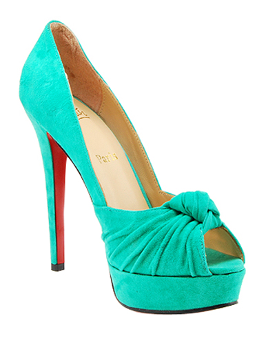 Why hello, red soles! Show me your Louboutins! :  wedding christian louboutin louboutin red sole shoes Christian Louboutin Knotted Suede Pump 153