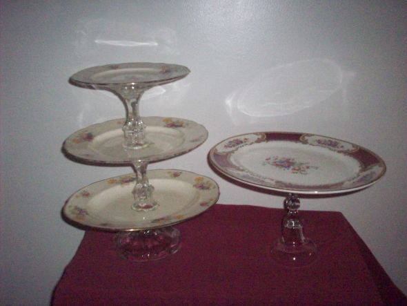 My DIY projects!! :  wedding vintage diy frames moss monogram cake stands plates 101 4193