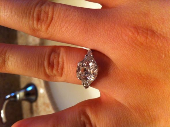 Show me your 2ct and over rings! :  wedding diamond moissanite big carat 2 carat 3 carat simulant Photo