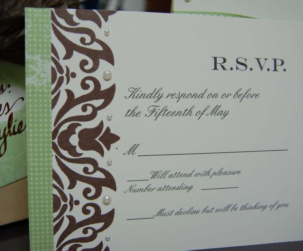 DIY Wedding Invitations Packages wedding brown green ivory diy invitations