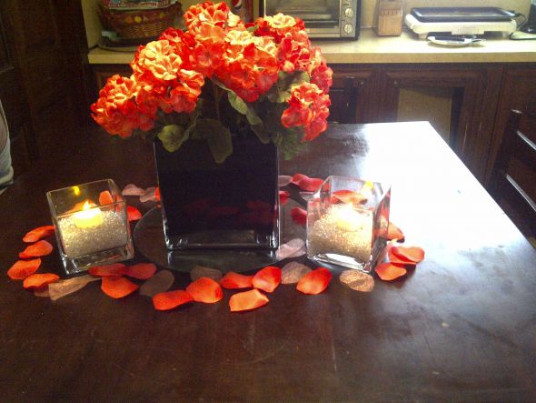 Here is how I 39m using them for my centerpieces Black vases cheap wedding 
