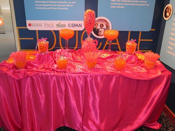 Candy buffet orange and pink gumballs for sale wedding orange pink 293323