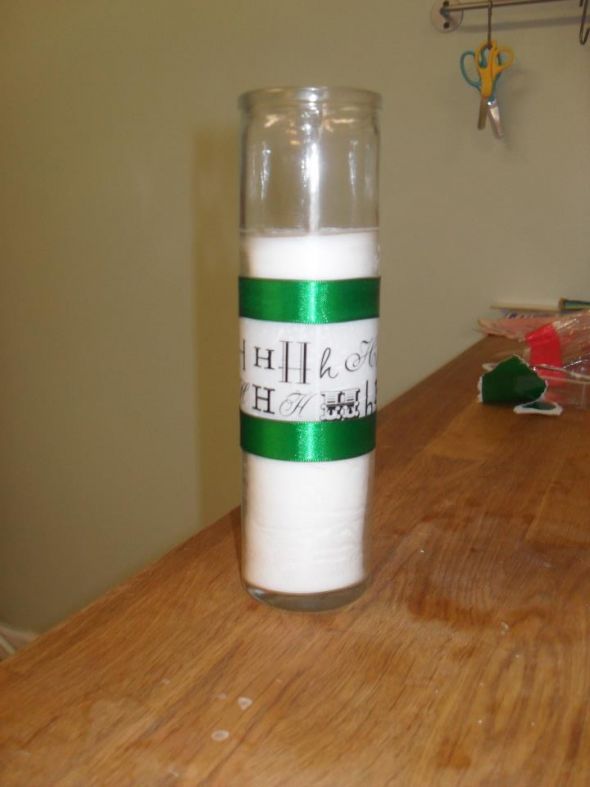super cheap monogram centerpiece candle