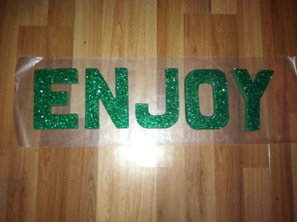Glitter sign