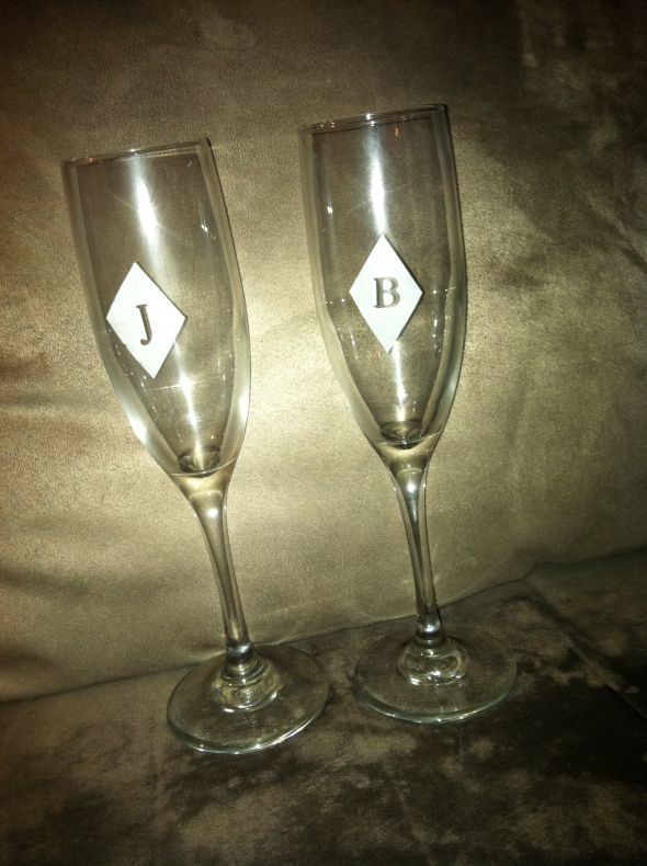 DIY monogram glasses