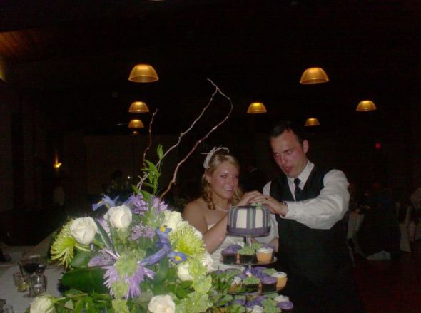 Now it's Mrs. Moose! Non-pro pics of our 09-10-11 wedding! :  wedding purple green september canada candy buffet cupcakes outdoor ontario toronto maggie sottero 09 10 11 311984 10150300346808137 554508136 7933451 1814042870 N