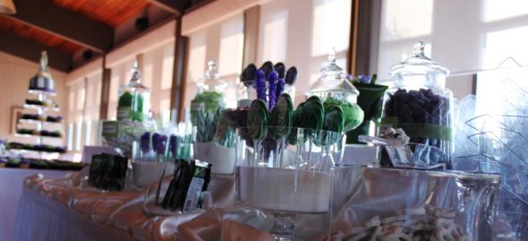 Now it's Mrs. Moose! Non-pro pics of our 09-10-11 wedding! :  wedding purple green september canada candy buffet cupcakes outdoor ontario toronto maggie sottero 09 10 11 Candy 1