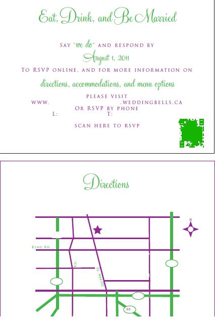  Reverse pocket invites wedding invitations purple green pocket 