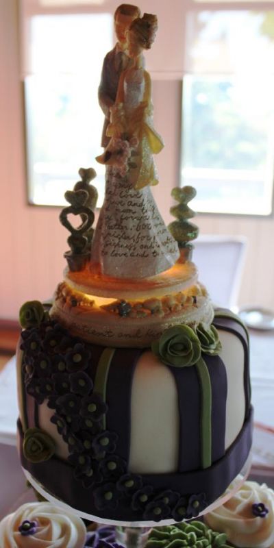 Now it's Mrs. Moose! Non-pro pics of our 09-10-11 wedding! :  wedding purple green september canada candy buffet cupcakes outdoor ontario toronto maggie sottero 09 10 11 Cake