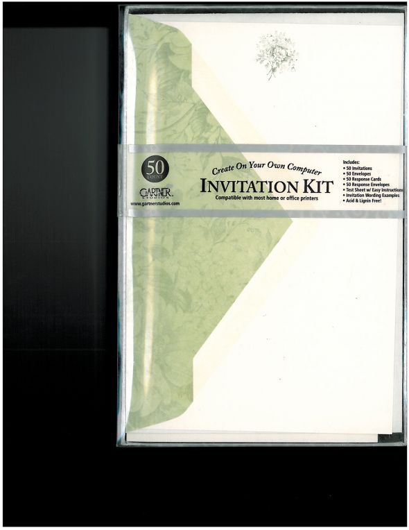 DIY Green Floral Invitation Kit by Gartner wedding invitations kit diy 