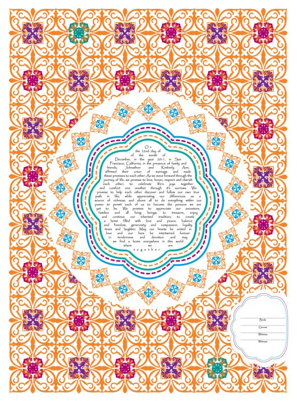 Cheap Ketubahs : wedding ketubah budget money ketubot jewish interfaith JPG Bright Fun Ketubah