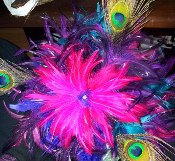 DIY Feather Bouquet w Peacock Accents wedding feather bouquet diy 
