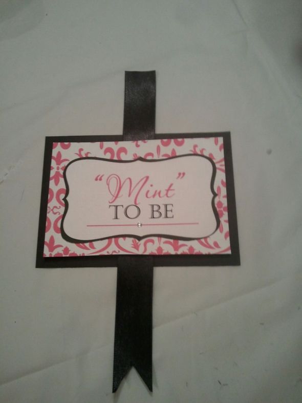 Signs pic heavy wedding candy buffet black pink white 2012 04