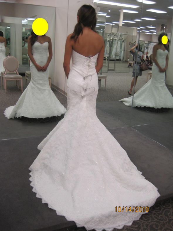 Out of hiding bee: found the dress *squee!* + good experience @ DB Mississauga : wedding white vera wang petite skinny short asian davids bridal oleg cassini Oleg Cassini