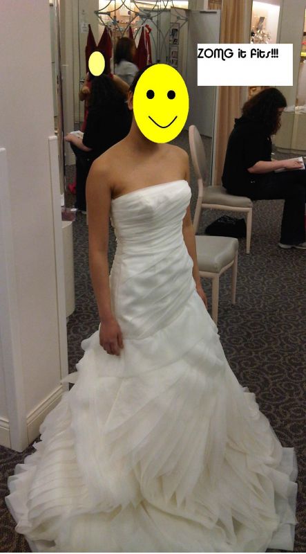 Out of hiding bee: found the dress *squee!* + good experience @ DB Mississauga :  wedding white vera wang petite skinny short asian davids bridal oleg cassini Vera Wang1