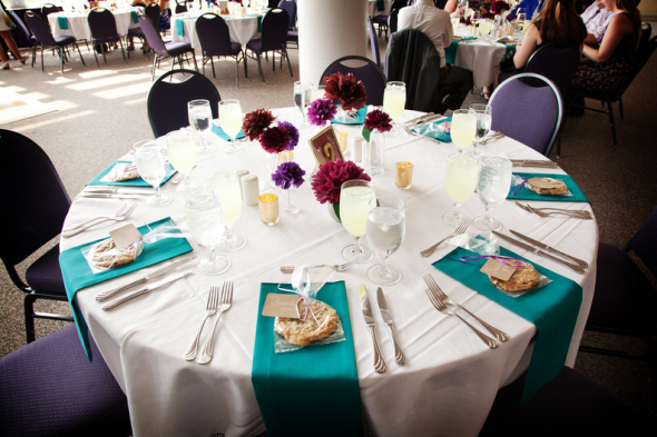 our DIY reception tables =)