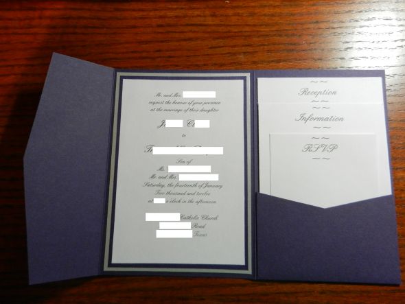 DIY Pocketfolds- Mock up complete! :  wedding purple silver diy invitation pocketfold TK DSCN1072