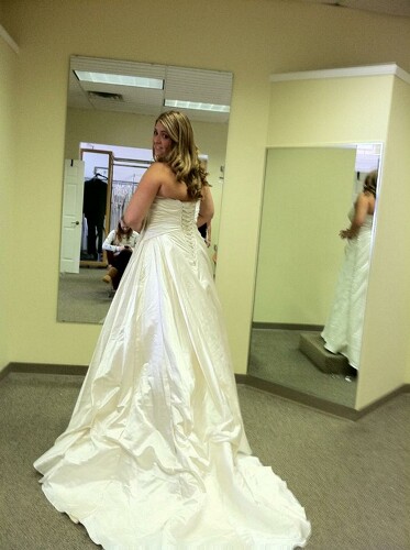 Had my 2nd fitting... and she fits!  (pics) :  wedding maggie sottero christina fitting alterations Back