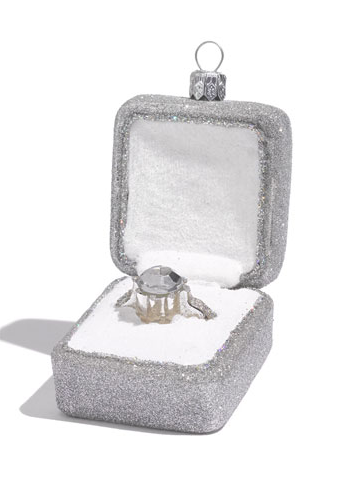 christmas ornament engagement ring box