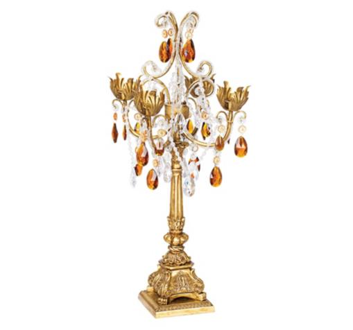 wedding candelabra centerpiece gold crystal elegant candle candleholder