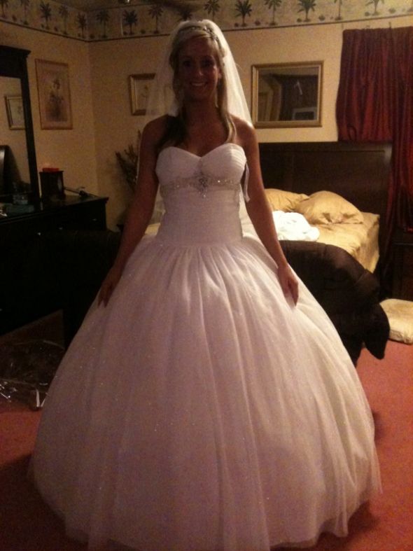 here is my princess poofy gown it's a little irritating because the top