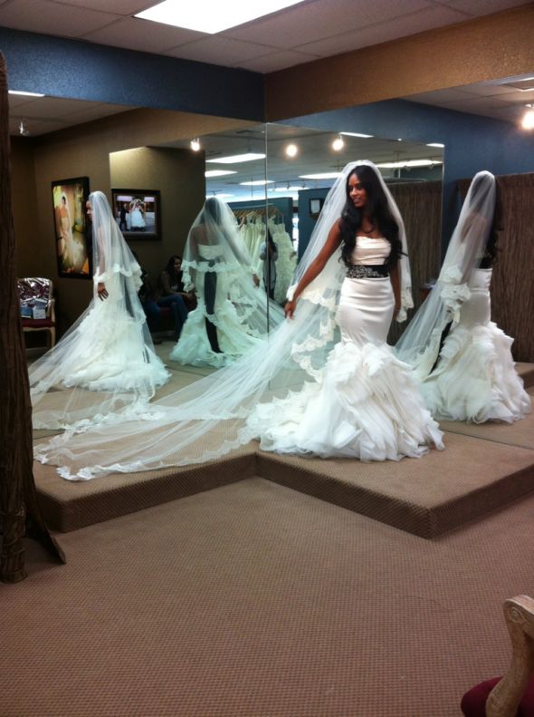 Cathedral Length Veils: Show me your pics! :  wedding cathedral veil hair cathedral veil Dressalter3