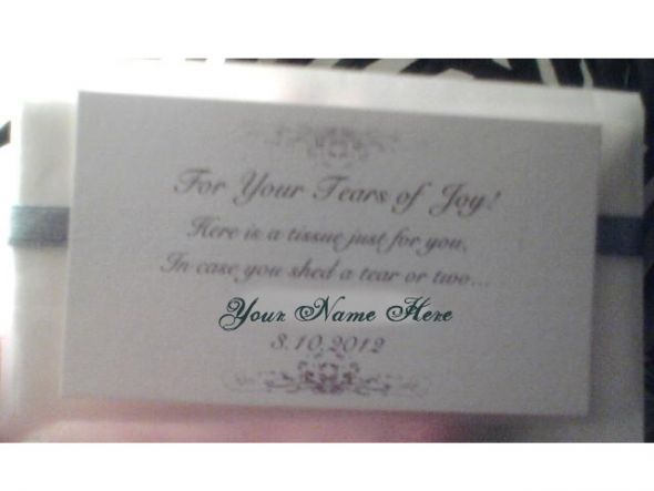 Tear of Joy Packets :  wedding ceremony Tears
