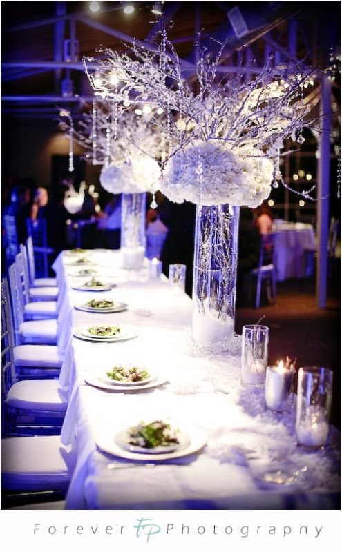  help needed wedding Winter Wonderland Wedding All White Centerpieces 