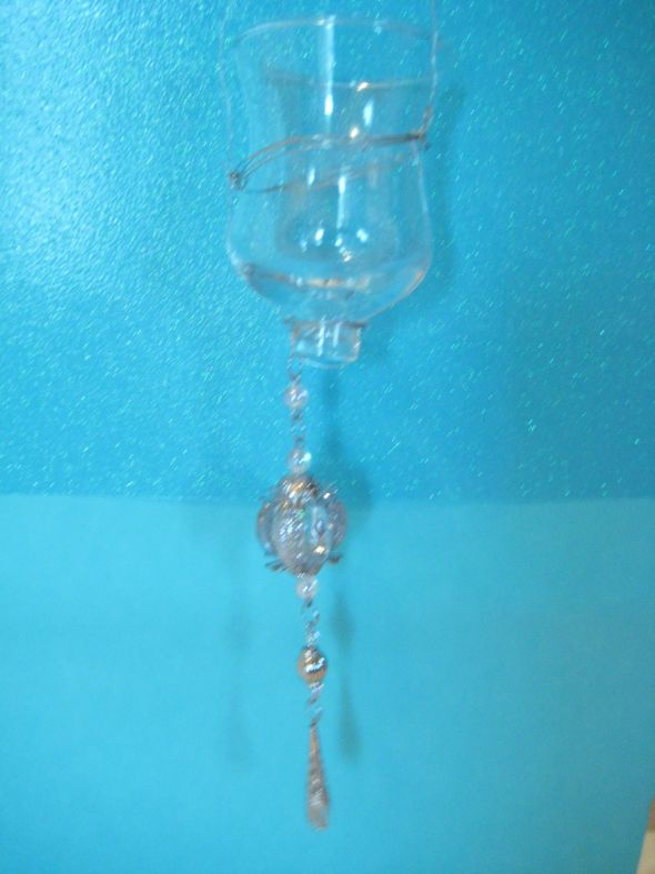 Tree Centerpieces!! :  wedding centerpieces votive hanging tealight crystal tree IMG 0337