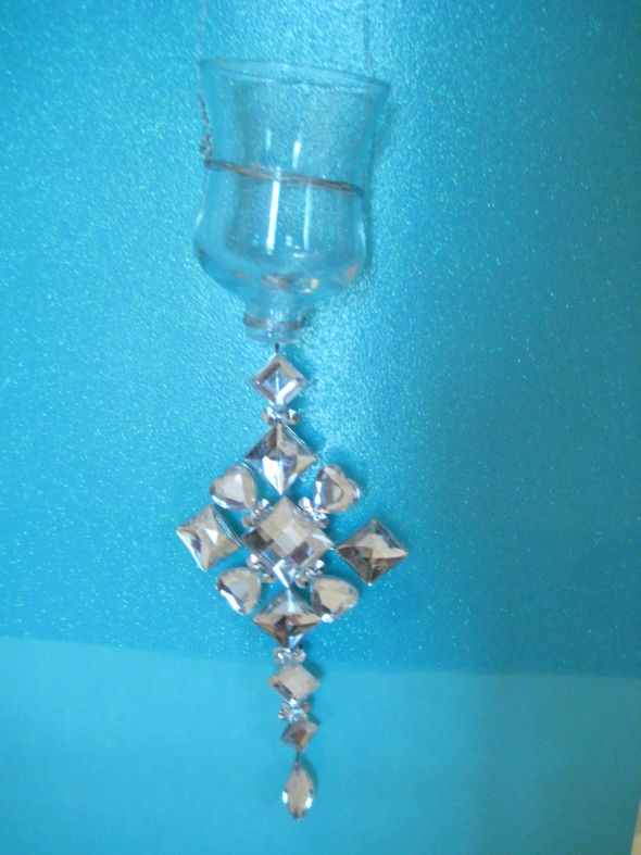 Tree Centerpieces!! :  wedding centerpieces votive hanging tealight crystal tree IMG 0341