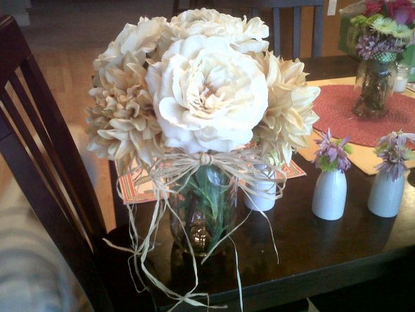 Shabby Chic meets rustic Centerpieces PreSale wedding flowers diy